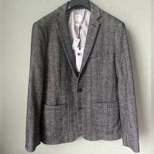 GapxGQ Brooklyn Tailors Herringbone Sportcoat, Size Small